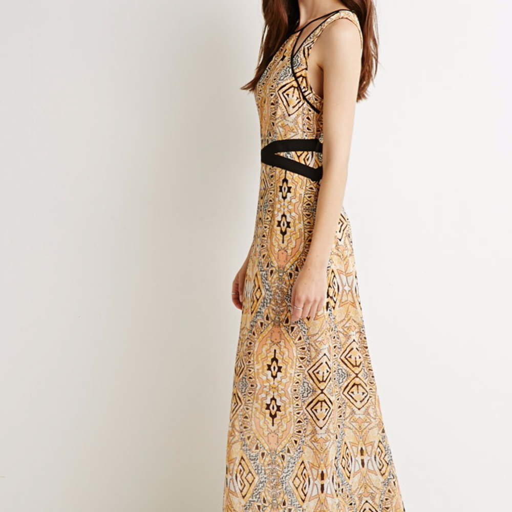 Southwestern Print Cutout Maxi Dress - Picture 4 of 7